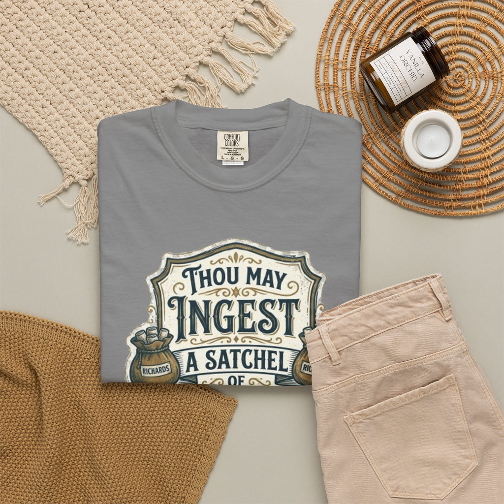 Tee Shirt Thou May Ingest a Satchel of Richards Vintage Apothecary Graphic