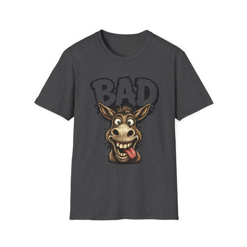 Bad Donkey T‑Shirt — Funny Cartoon Animal Tee for Donkey Lovers