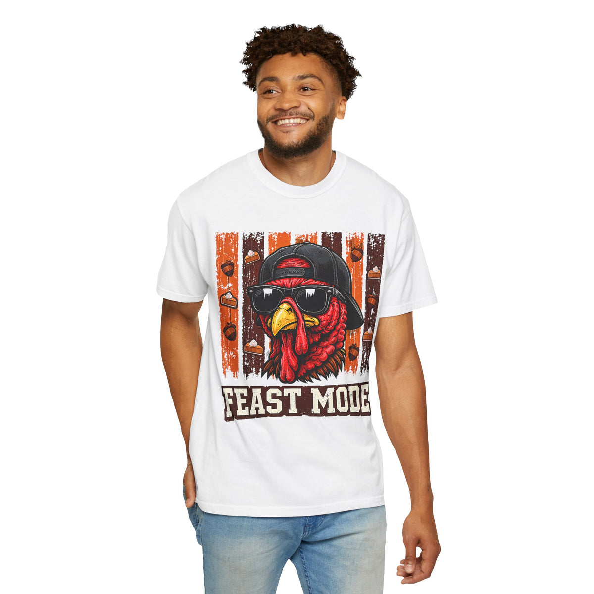 Feast Mode Turkey Tee Shirt Funny Thanksgiving Graphic Tee