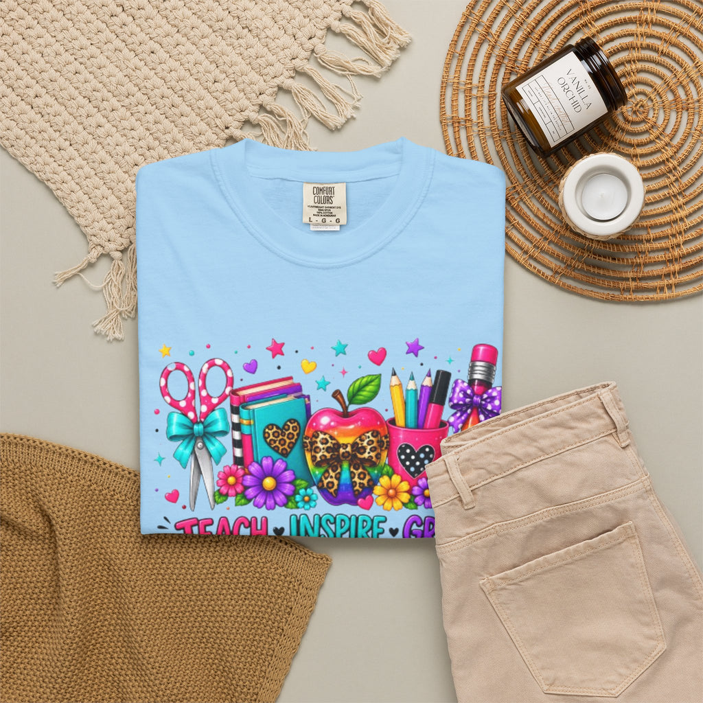 Back to School Classroom Supplies T Shirt | Teach Inspire Grow