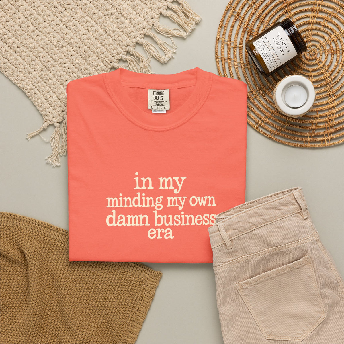in my minding my own damn business era T shirt | text tee casual graphic top