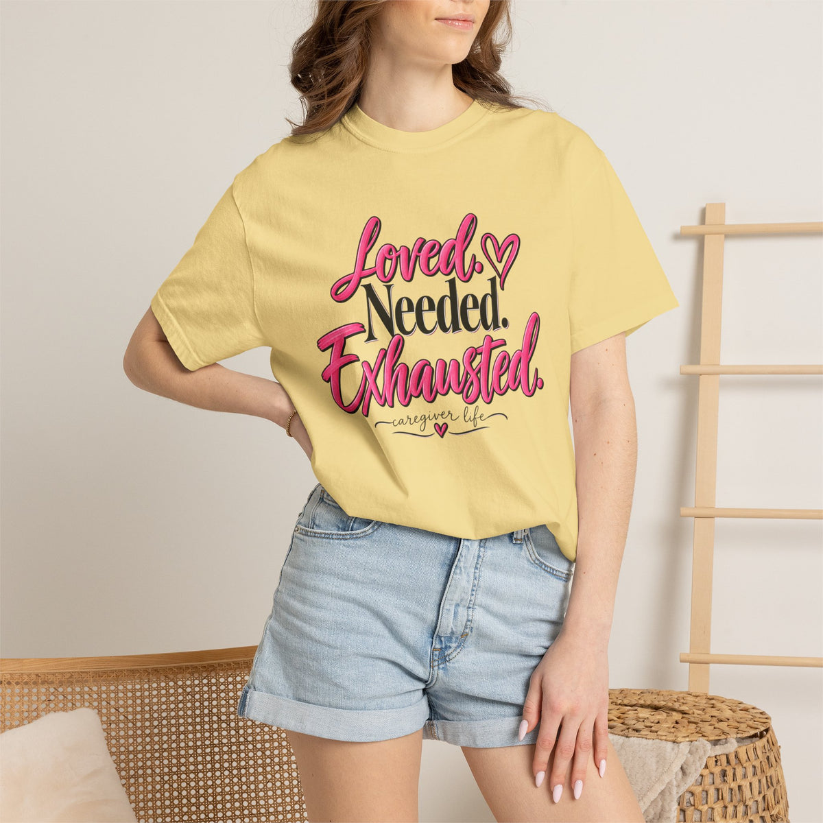 Caregiver Shirt Loved Needed Exhausted Tee Caregiver Life T Shirt Family Caregiver Gift Mom Caregiver Shirt Caregiver Appreciation Tee