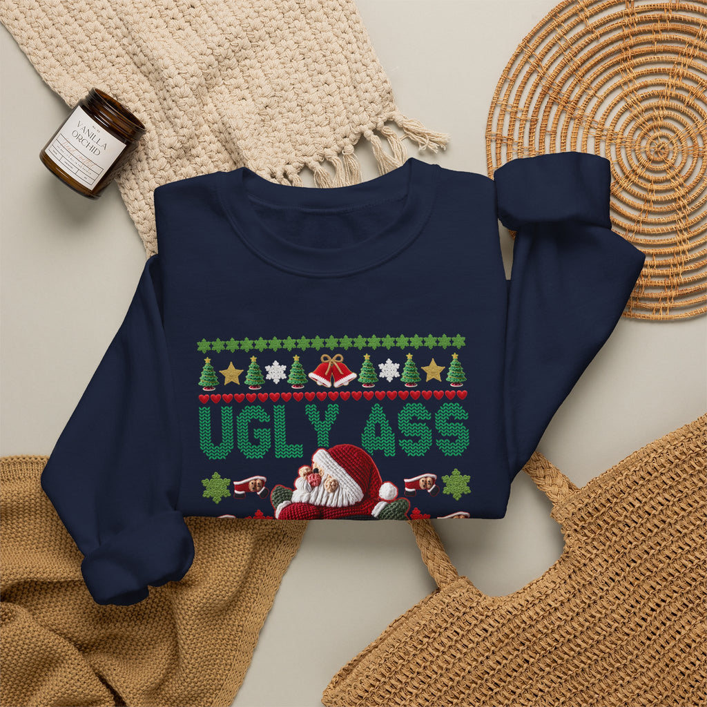 Funny Ugly Christmas Sweater, Ugly Ass Sweater Sweatshirt, Sarcastic Christmas Shirt, Adult Holiday Party Outfit, Gag Gift