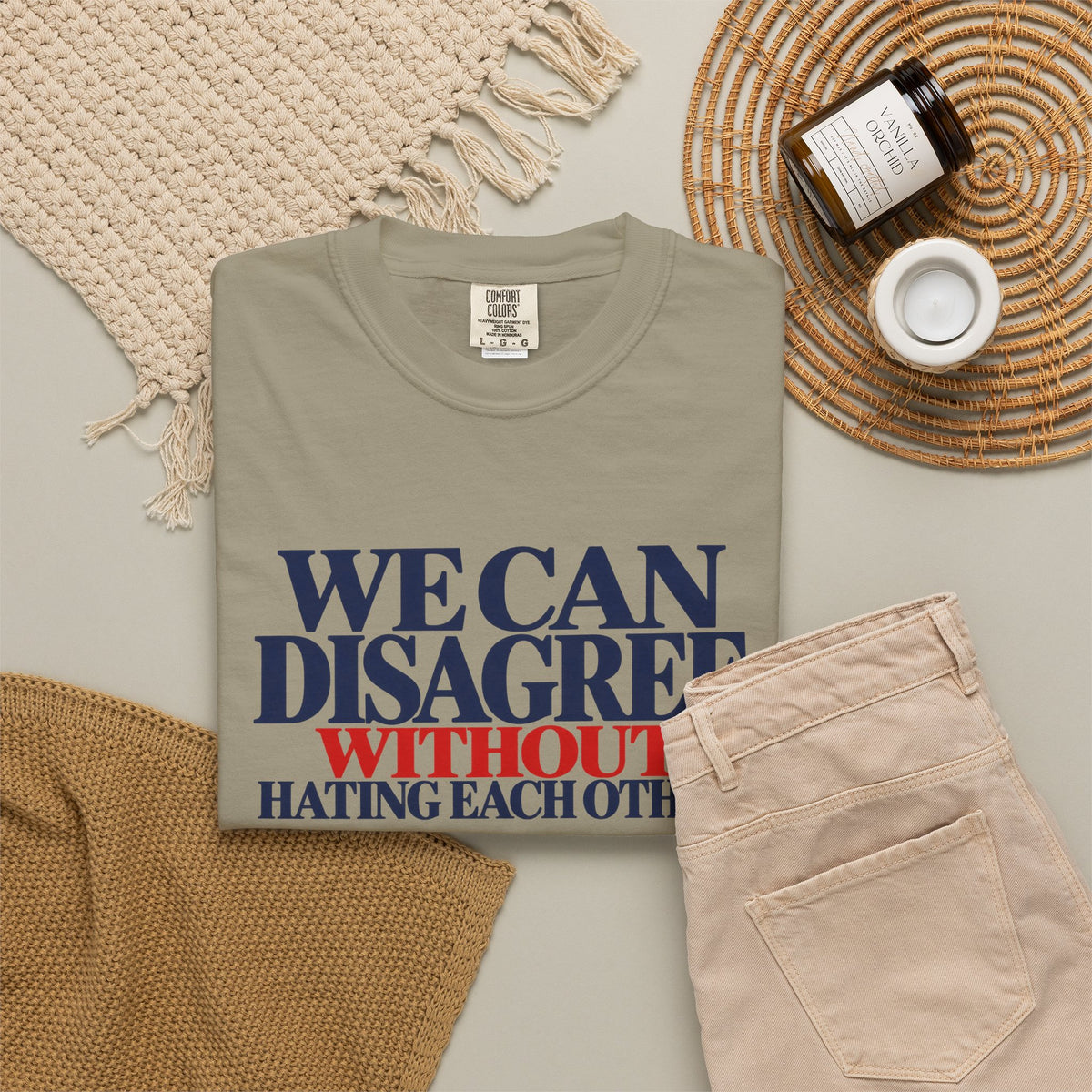 We Can Disagree Without Hating Each Other Shirt, Kindness Over Hate Tee, Respectful Disagreement T-Shirt, Comfort Colors Unity Shirt
