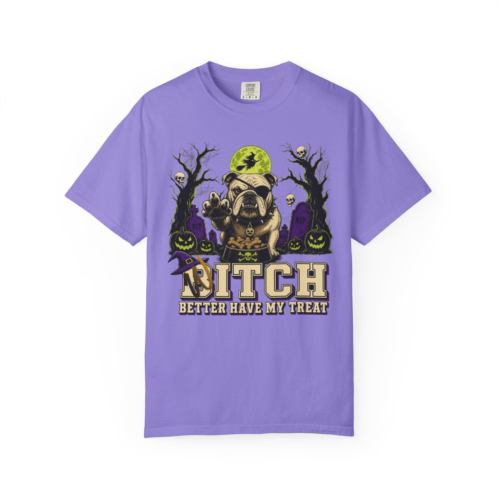 Halloween Bulldog T Shirt Bitch Better Have My Treat Spooky Costume Tee