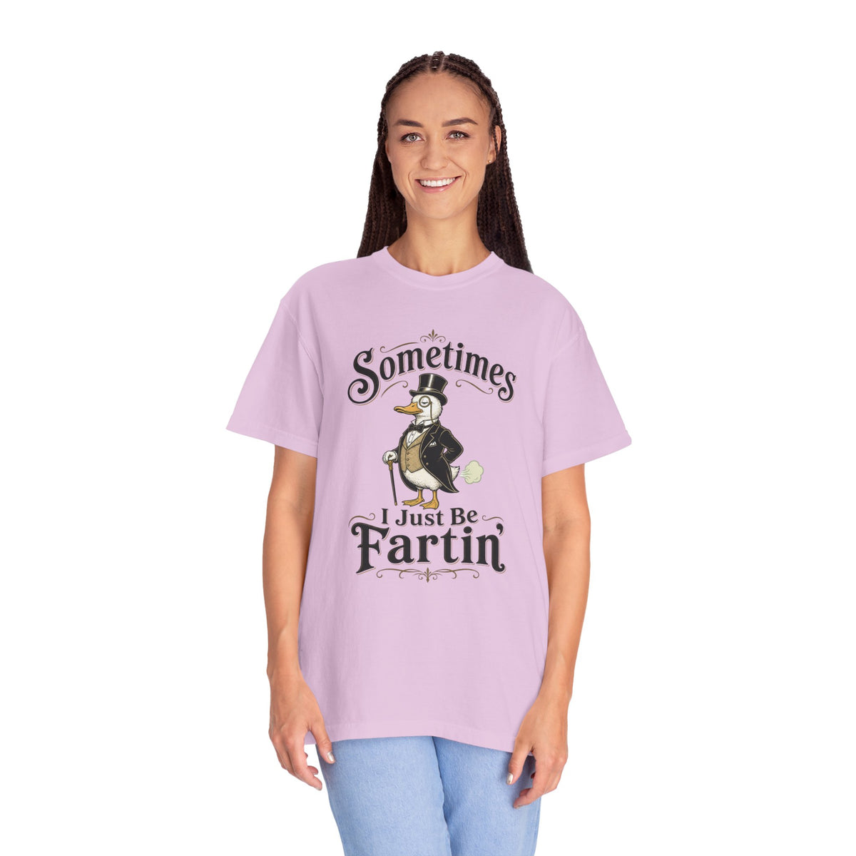 Sometimes I Just Be Fartin Tee Shirt Humorous Vintage Duck Graphic Tee