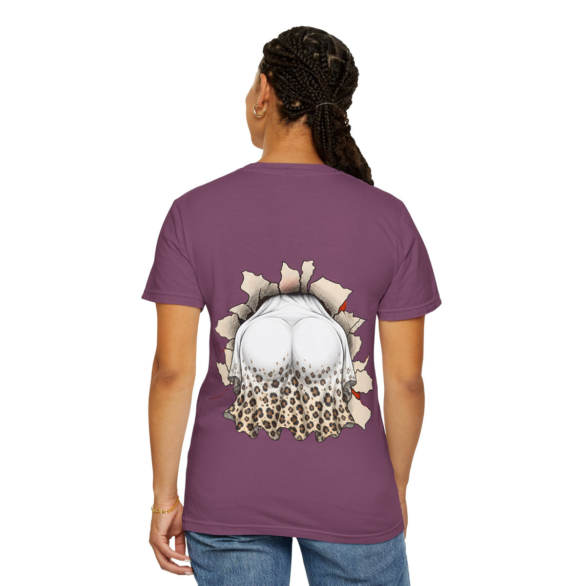 Halloween Gnome T-Shirt Funny Bubblegum Ghost and Leopard Butt Graphic Tee