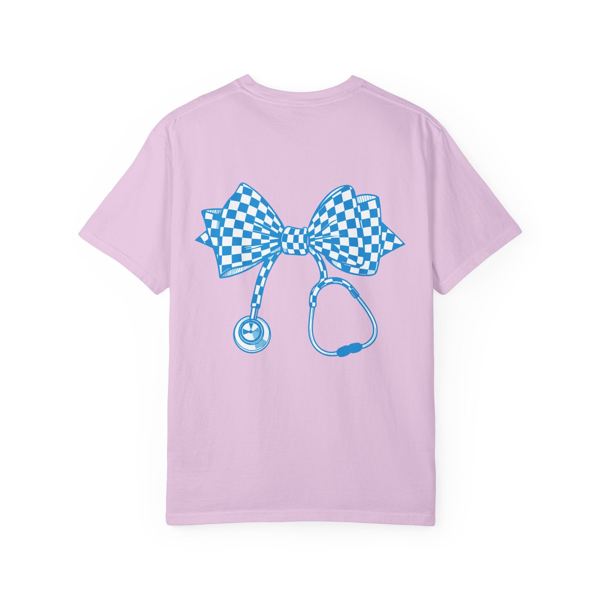 Checkerboard Stethoscope T Shirt Cute Nurse Doctor Medical Tee