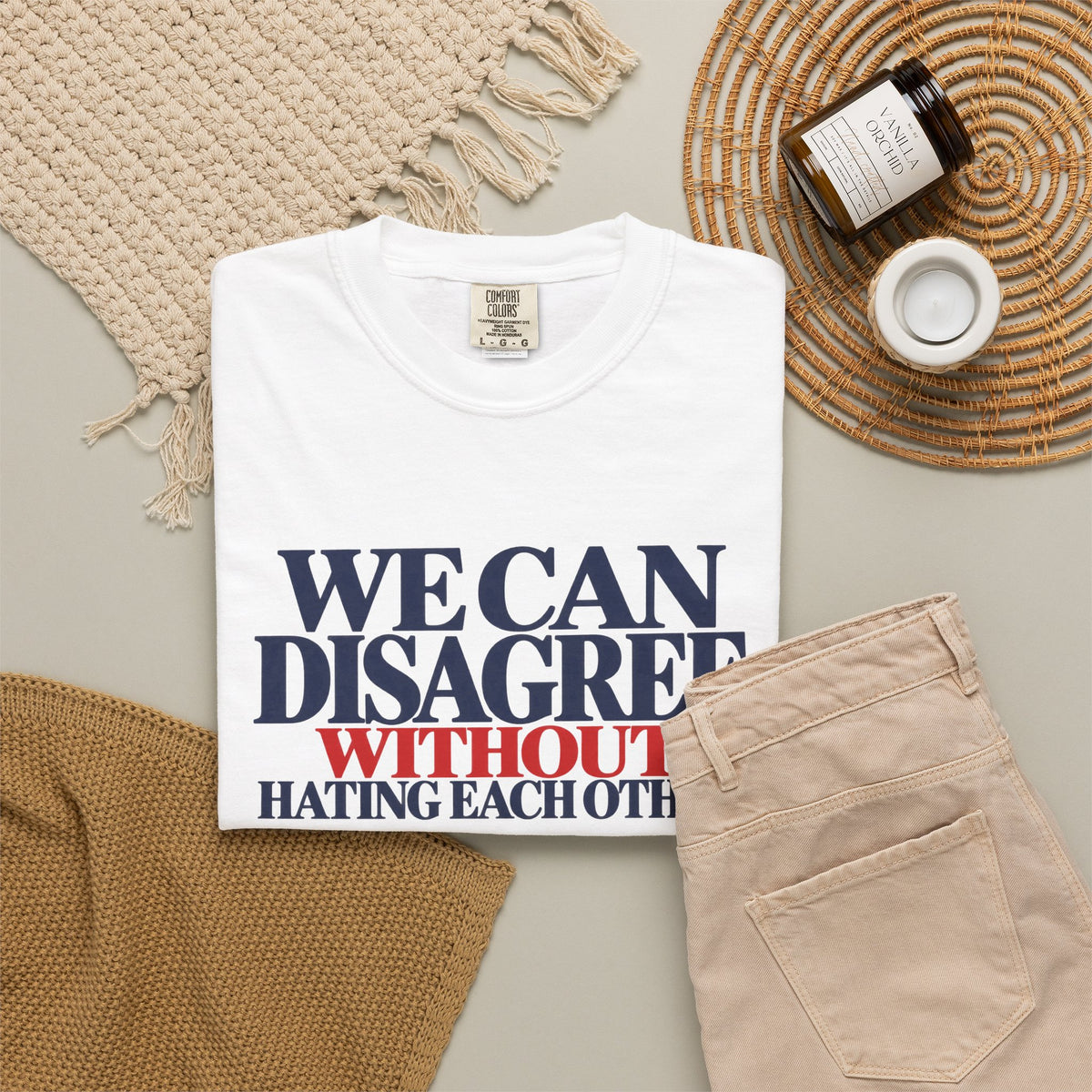 We Can Disagree Without Hating Each Other Shirt, Kindness Over Hate Tee, Respectful Disagreement T-Shirt, Comfort Colors Unity Shirt
