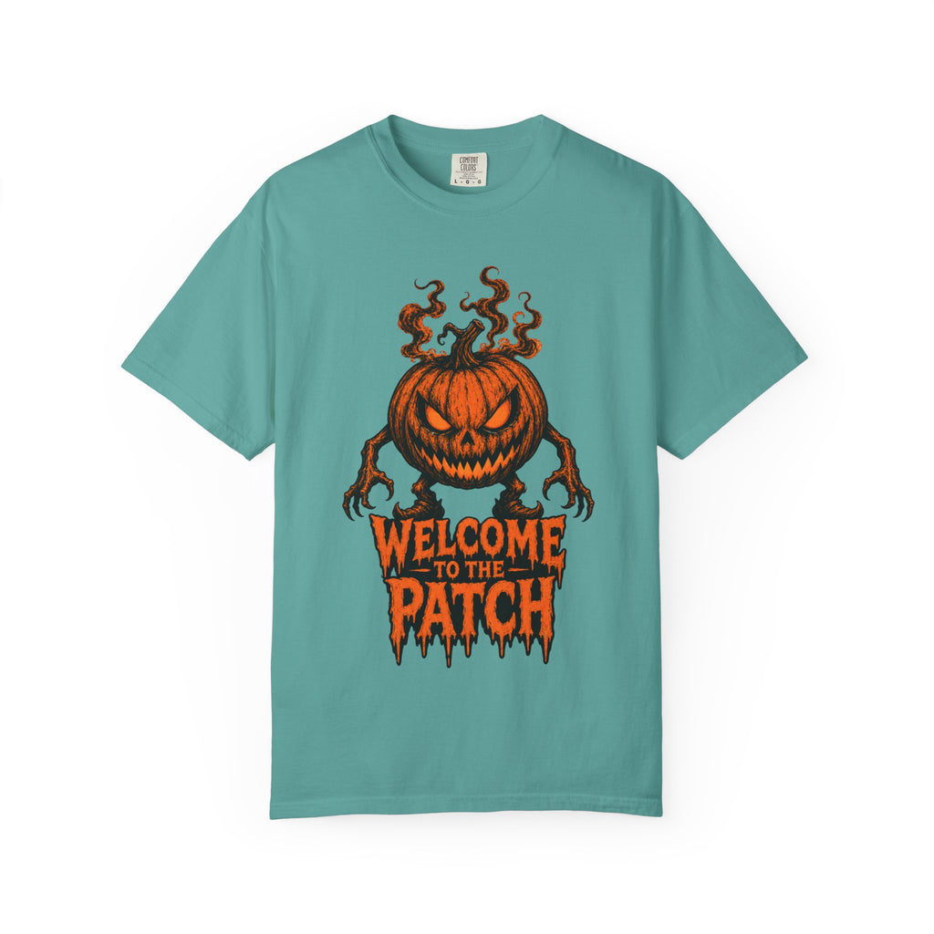 Welcome to the Patch Pumpkin T Shirt Halloween Horror Tee
