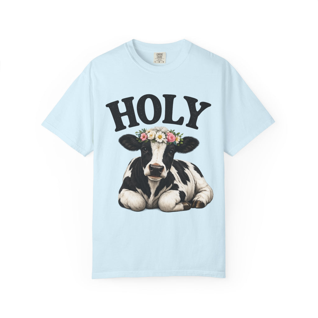 Holy Cow Floral Crown T Shirt