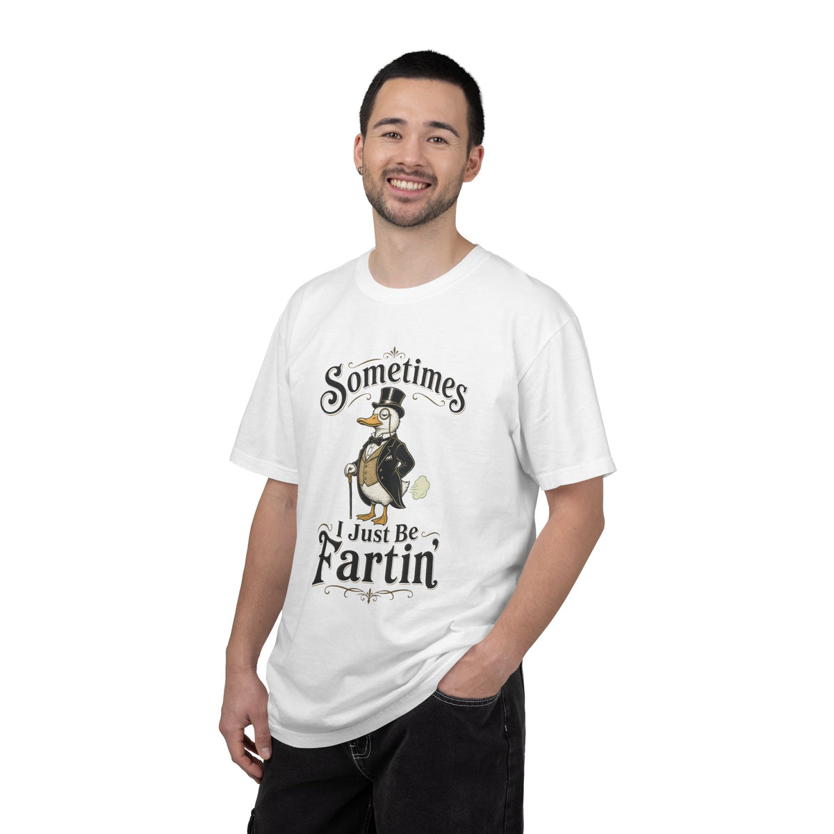 Sometimes I Just Be Fartin Tee Shirt Humorous Vintage Duck Graphic Tee
