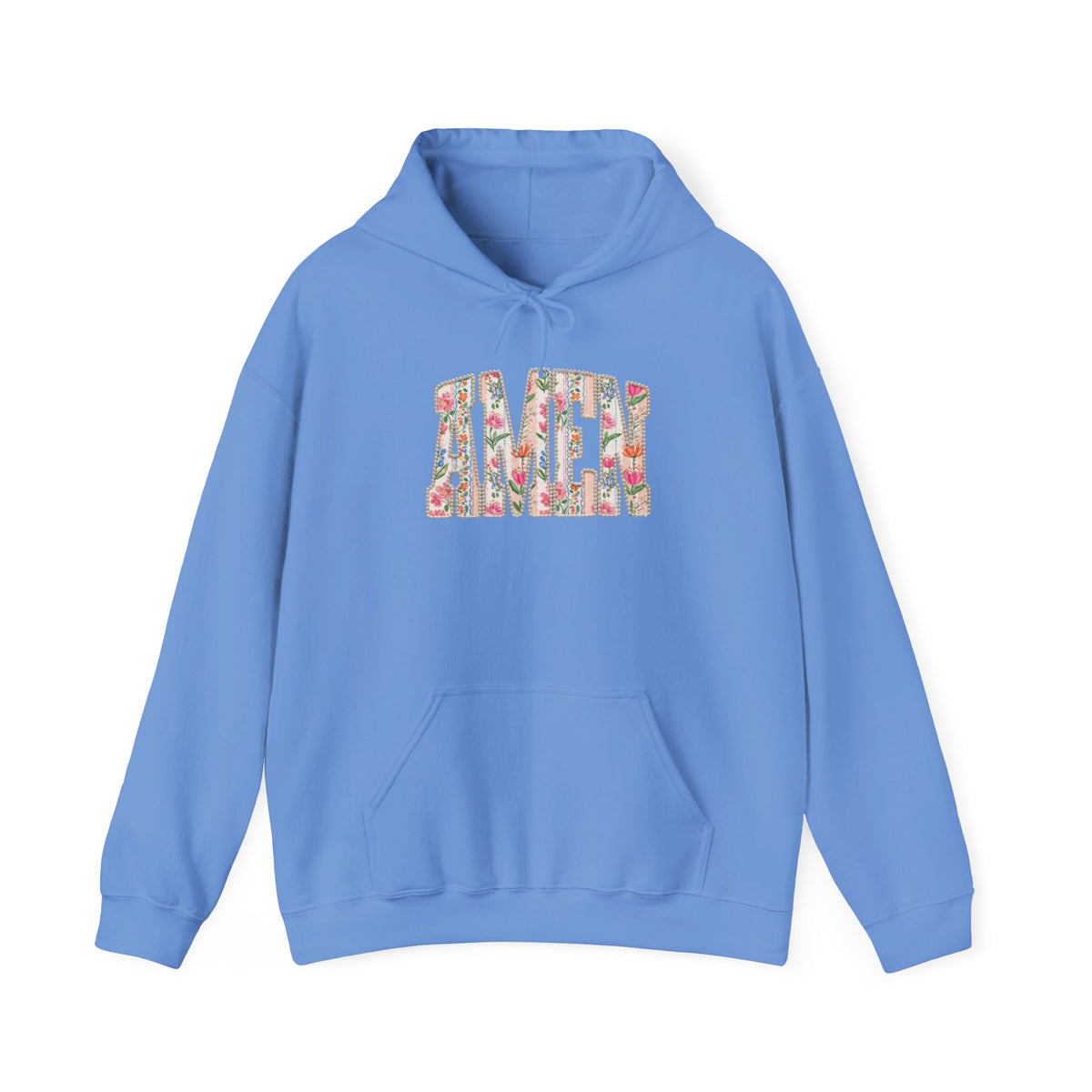 Floral AMEN Hoodie, Christian Faith Sweatshirt, Colorful Floral Religious Hoodie, Inspirational Christian Gift for Women