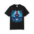 Spider Hero Graphic T Shirt Dynamic Blue Splash Superhero Tee