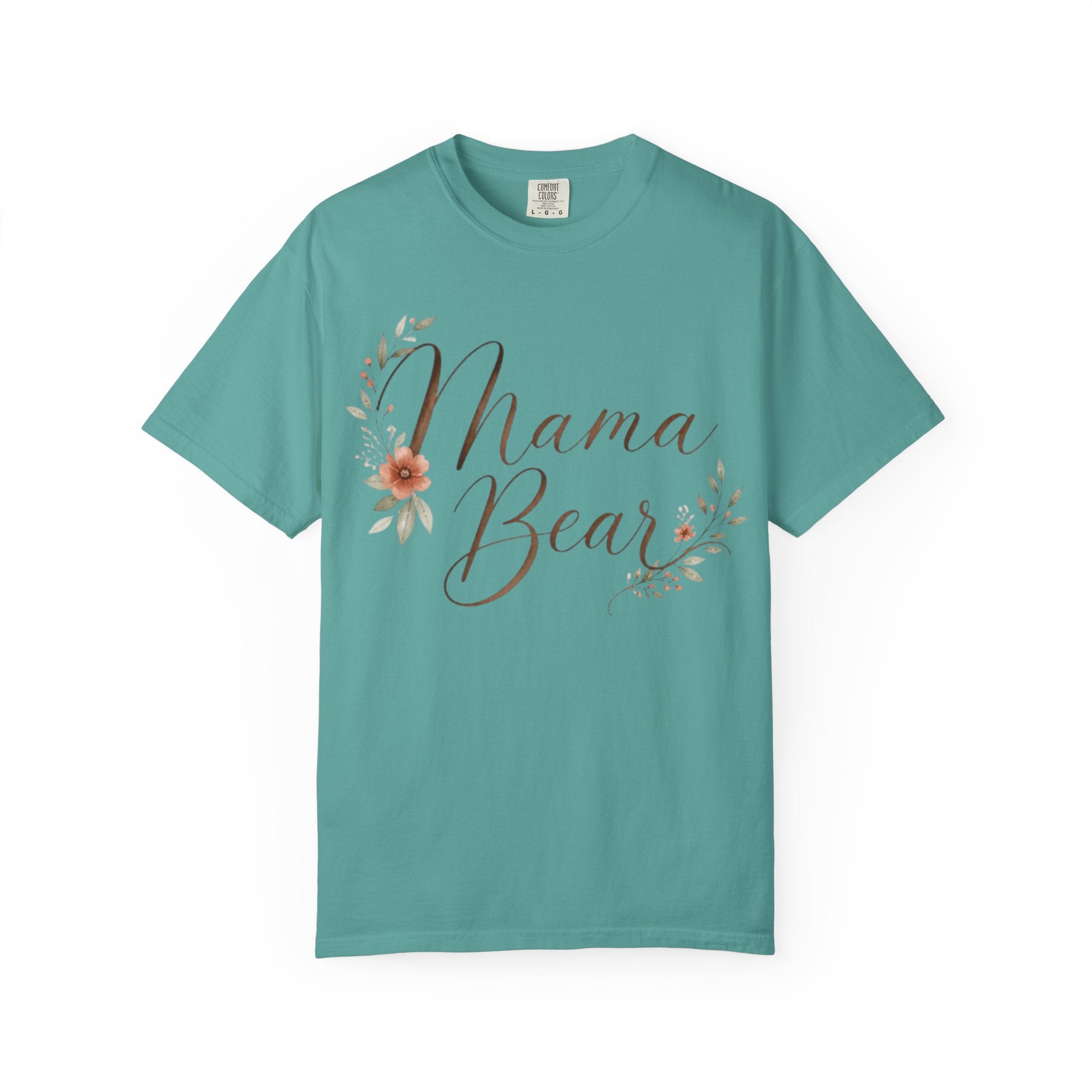 Mama Bear T Shirt Floral Script Mother Tee