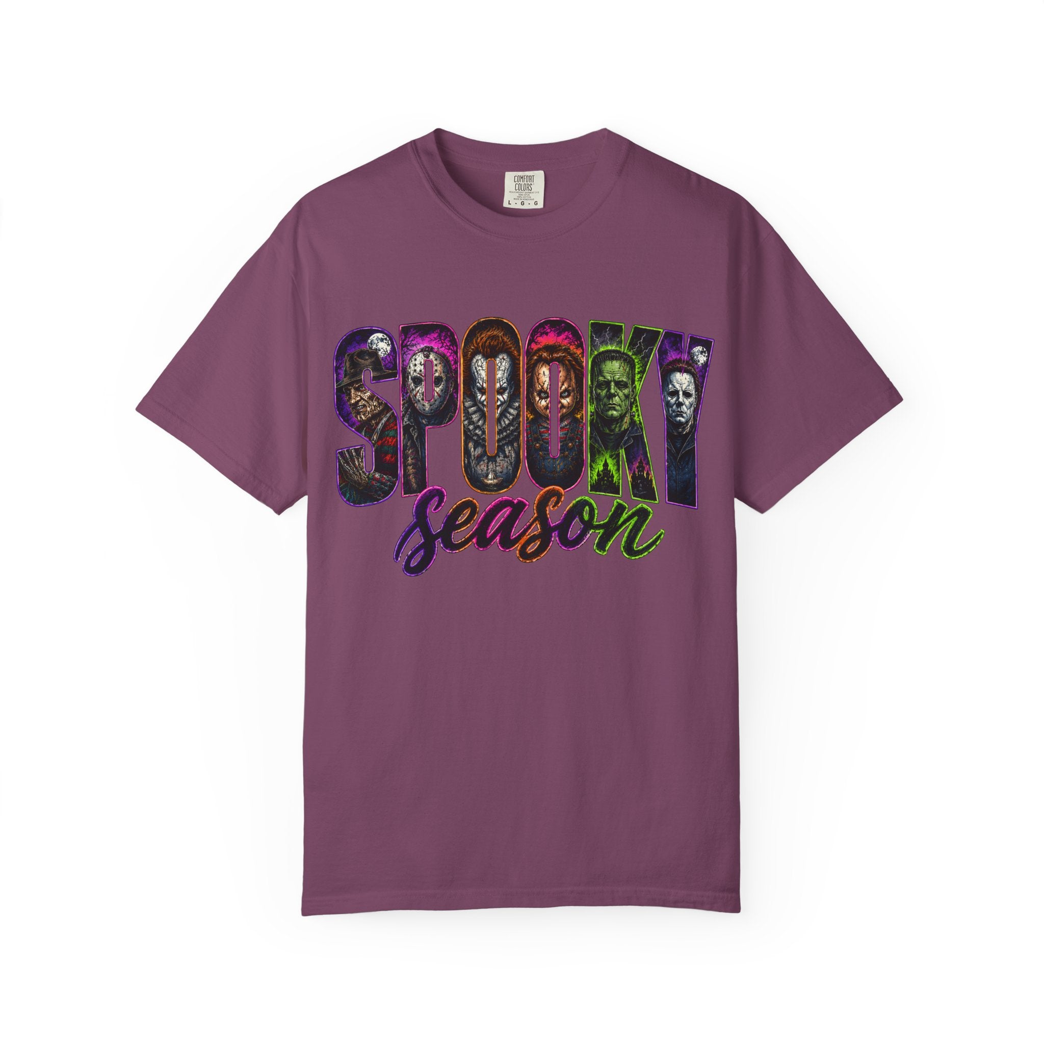 Spooky Season Graphic T Shirt Halloween Horror Movie Mask Design