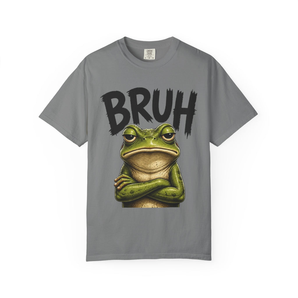 Bruh Frog T-Shirt Funny Grumpy Frog Graphic Tee
