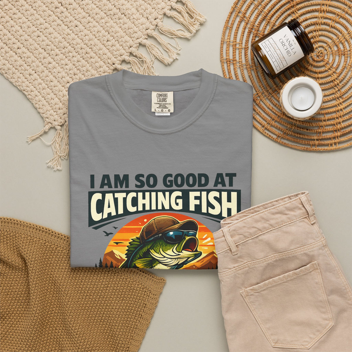 Fishing T Shirt I Am So Good at Catching Fish That the Fish Tell Stories About Me