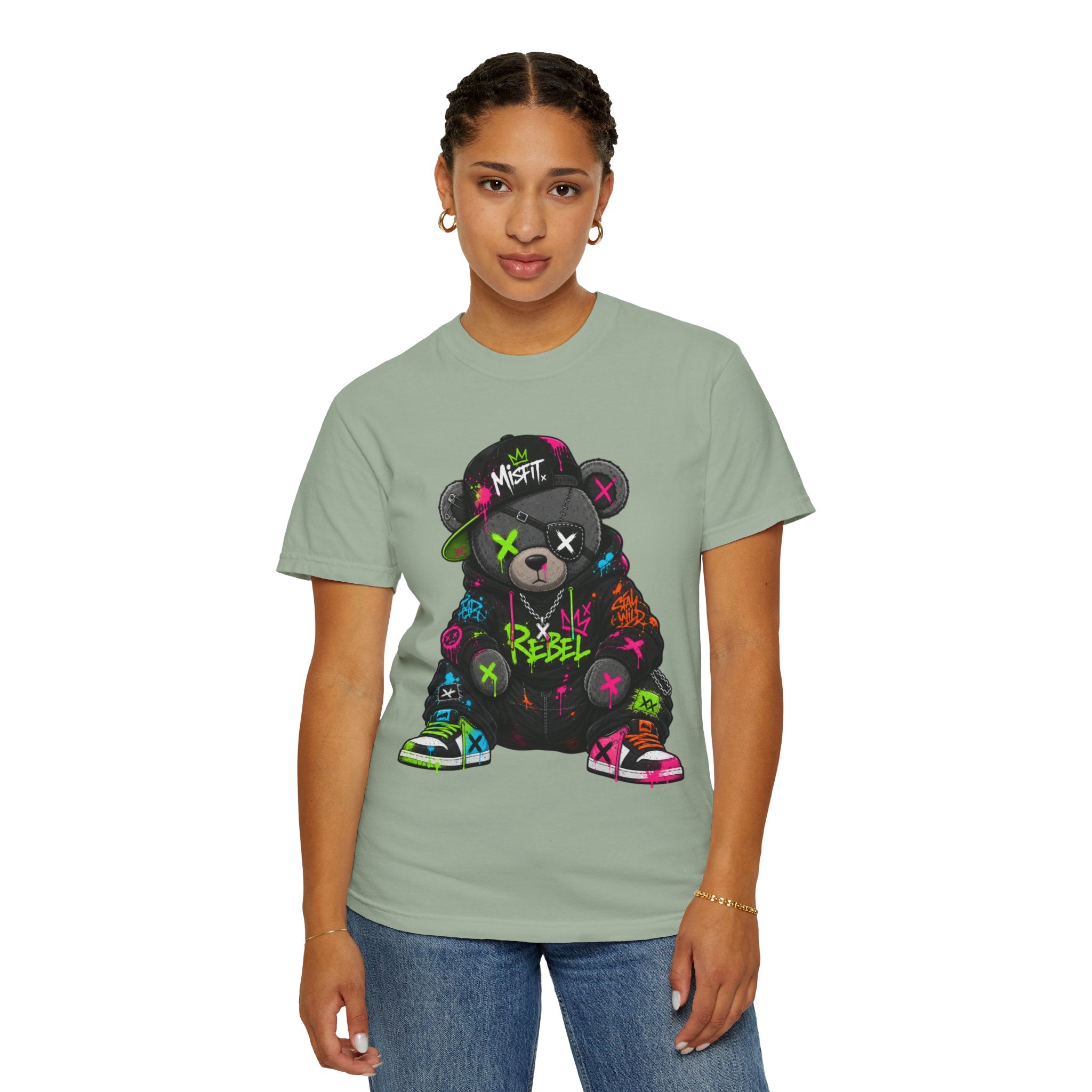 Rebel Graffiti Bear T Shirt