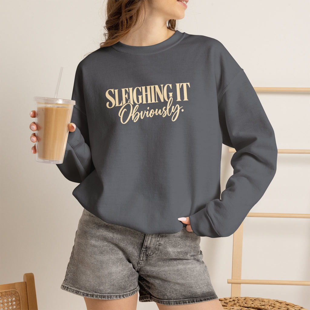 Sleighing It Obviously Crewneck Sweatshirt