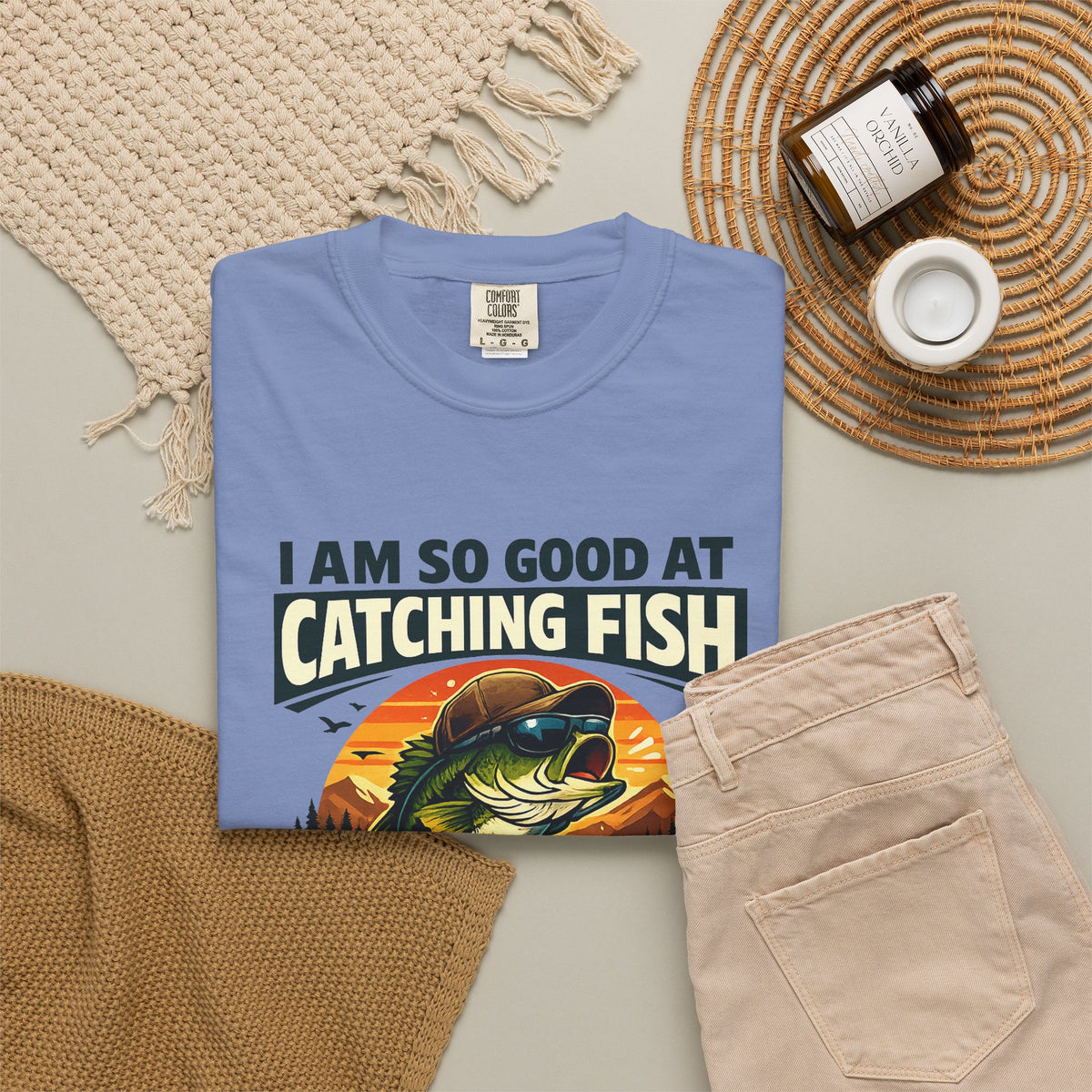 Fishing T Shirt I Am So Good at Catching Fish That the Fish Tell Stories About Me