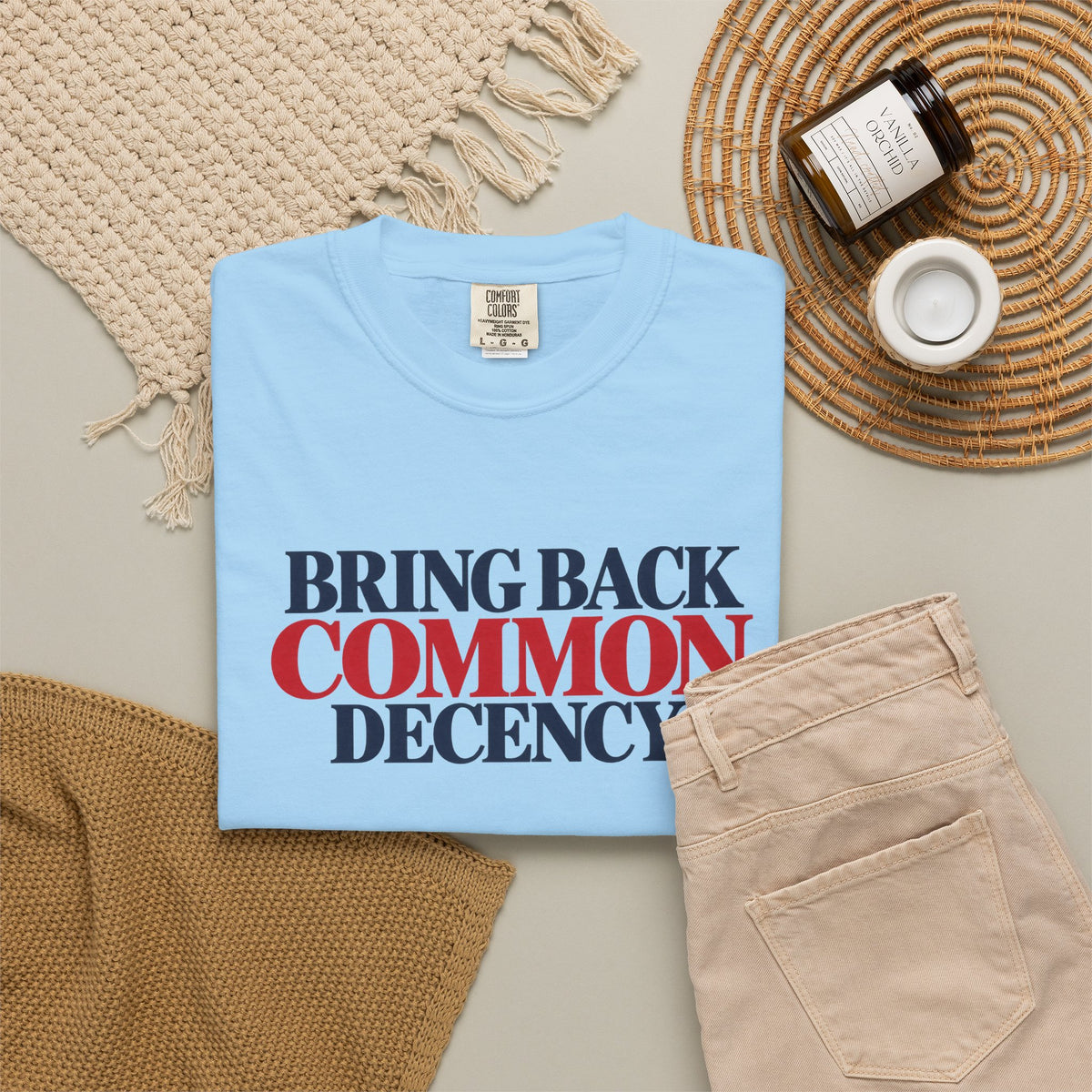 Bring Back Common Decency Shirt, Kindness Matters T-Shirt, Comfort Colors Patriotic Tee, Unity Shirt, Positive Message Graphic Tee