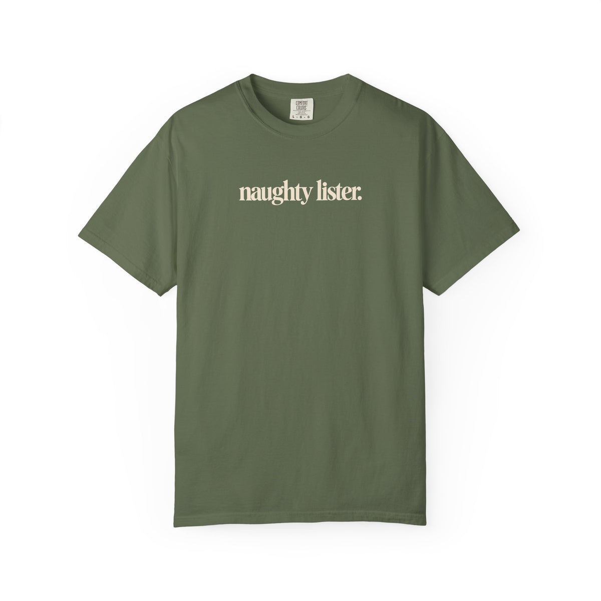Naughty Lister Christmas Shirt, Funny Minimalist Holiday Tee, Comfort Colors Christmas T-Shirt, Sarcastic Xmas Shirt, Naughty List Gift