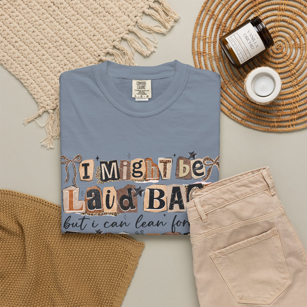 Laid Back but can Lean Forward Real Quick Graphic Tee Casual Vintage Inspired Funny Shirt