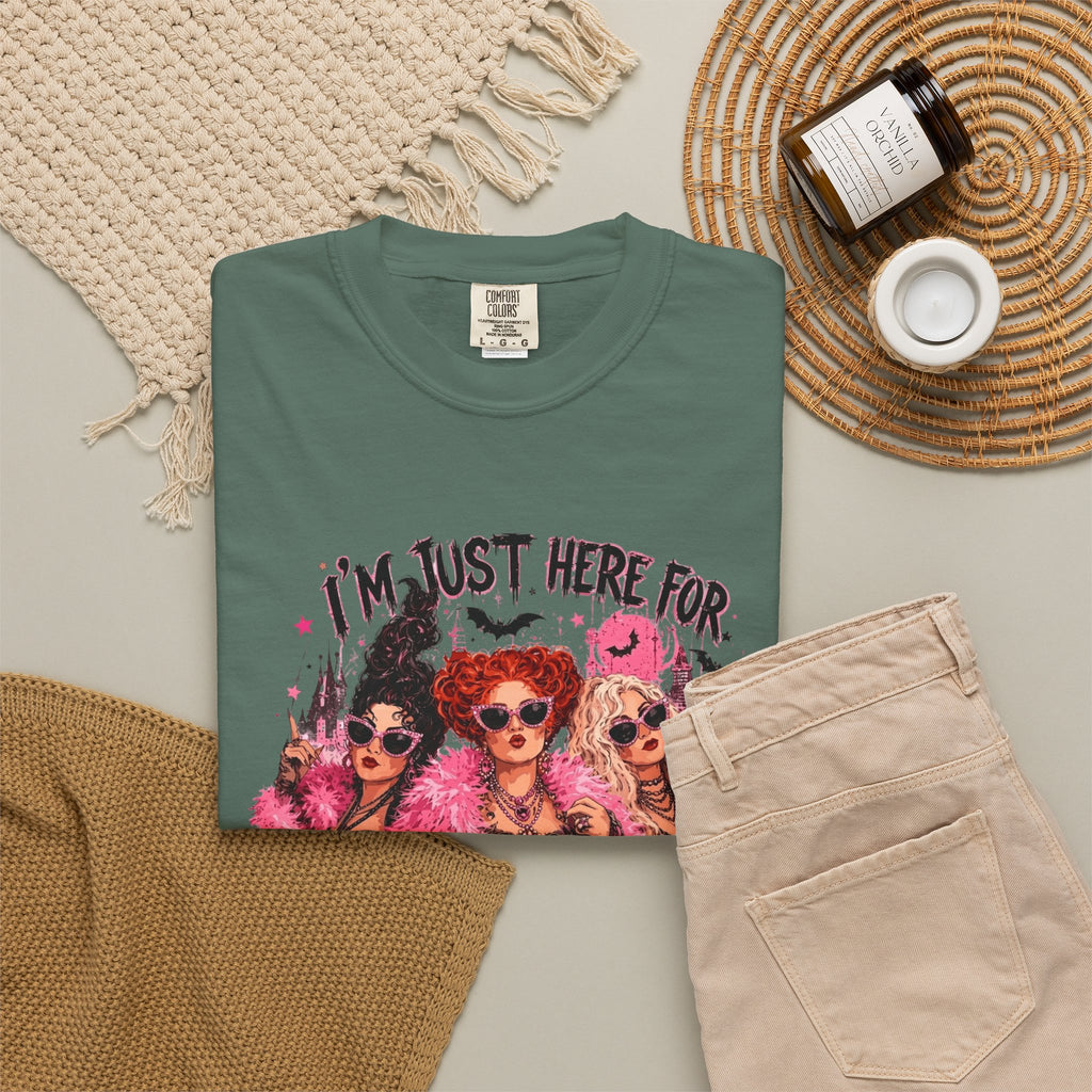 Hocus Pocus Graphic T Shirt Im Just Here for the Hocus Pocus Halloween Tee