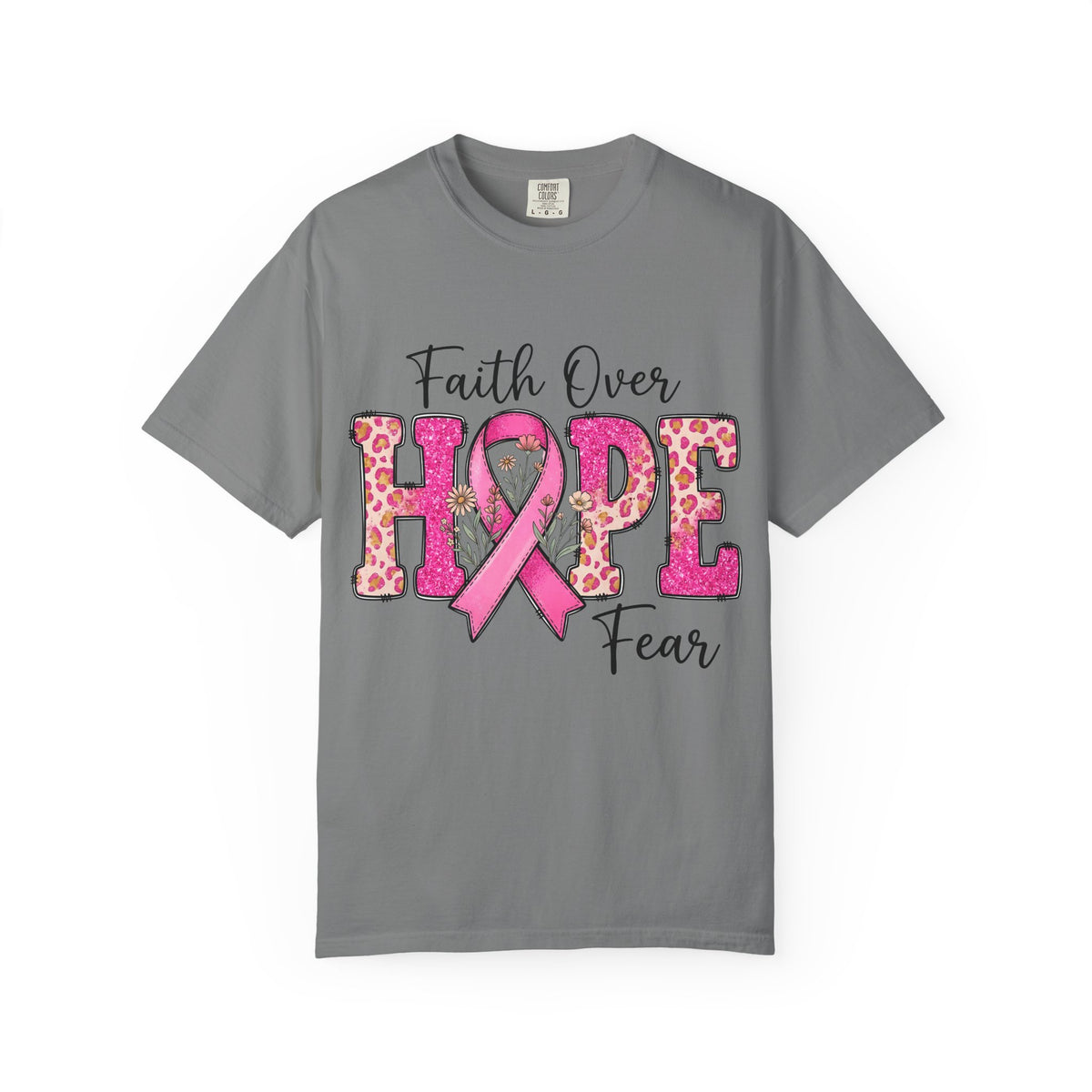 Breast Cancer Awareness Faith Over Fear Hope Tee Shirt
