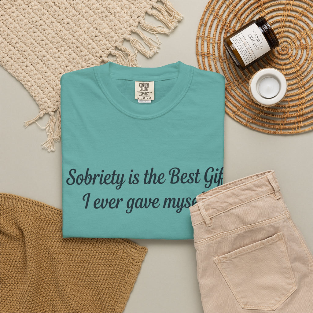 Sobriety Is the Best Gift Tee Inspirational Recovery T Shirt Personalize with how many months or years