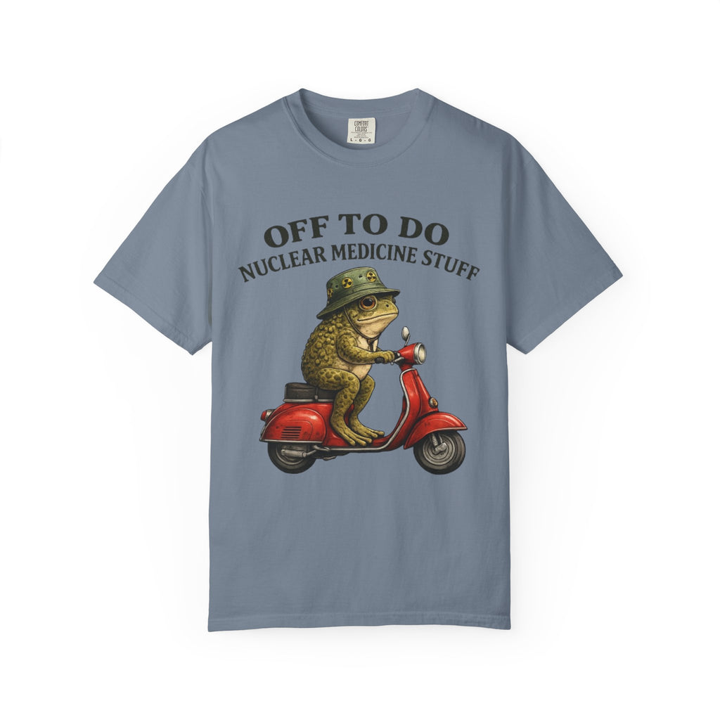 Nuclear Medicine Frog Scooter T-Shirt  Off To Do Nuclear Medicine Stuff