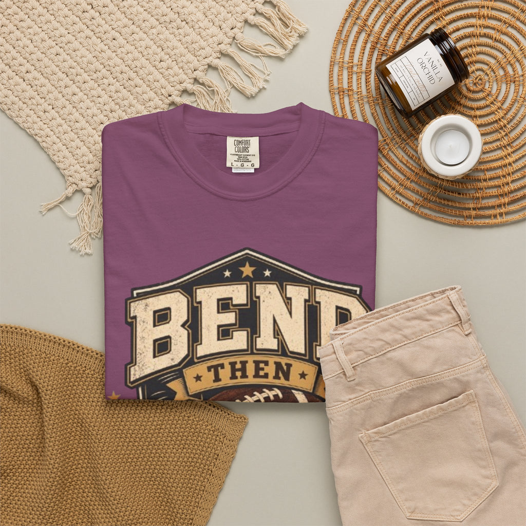Football Bend Then Snap Repeat Graphic T Shirt Vintage Athletic Tee for Players and Fans