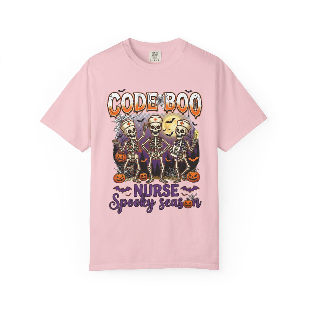Nurse Code Boo Halloween T‑Shirt Spooky Season Skeletons