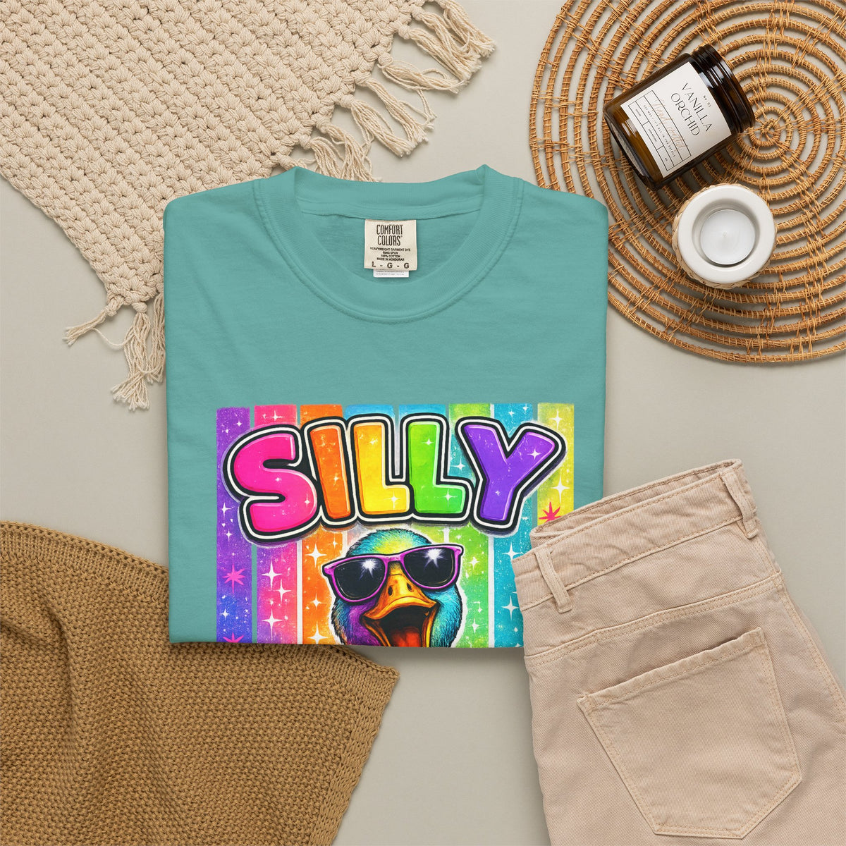 Silly Rainbow Goose T Shirt