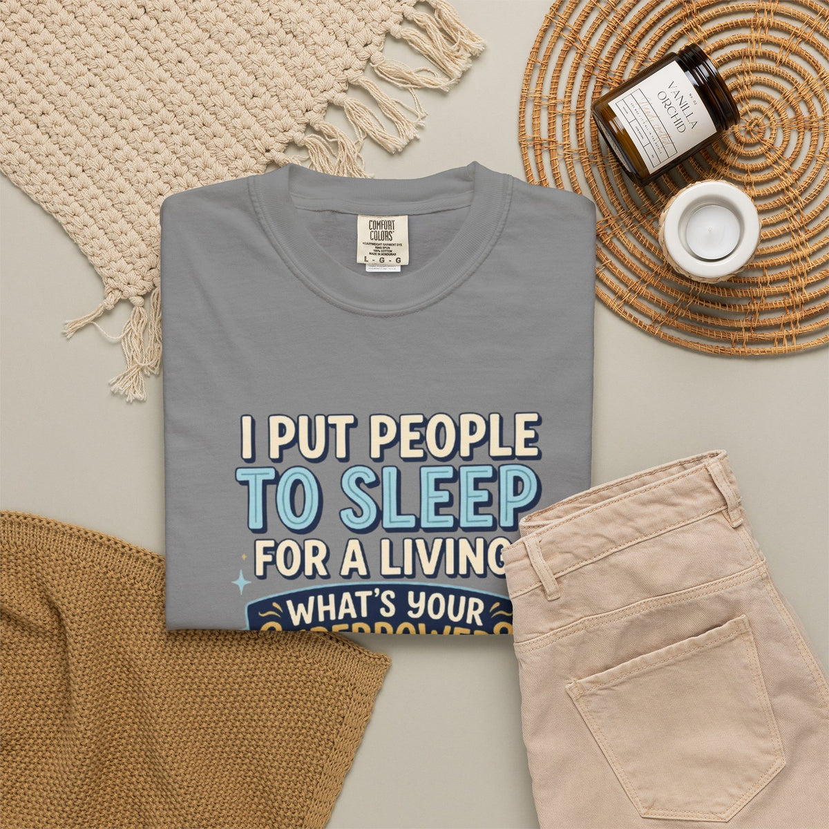RN Anesthetist Tee Shirt I Put People To Sleep For A Living Nurse Anesthesia Tee