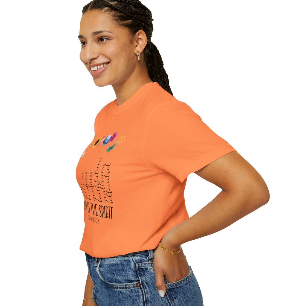 Fruit of the Spirit Floral Tee shirt | Galatians 5:22 Scripture Tee