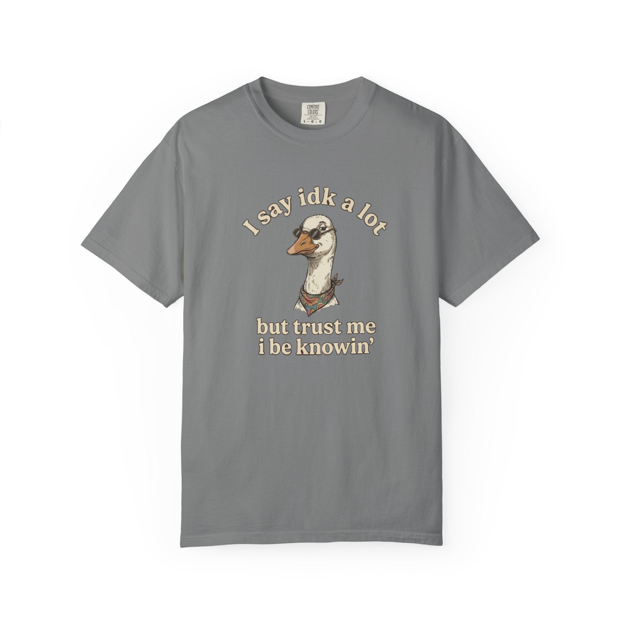 Funny Goose T Shirt Say Idk a Lot But Trust Me I Be knowin Graphic Tee