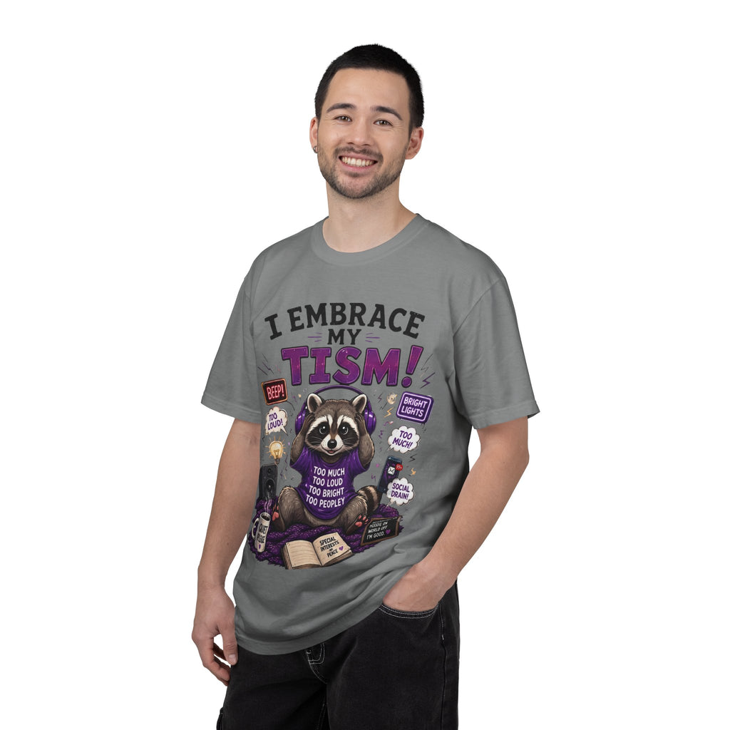 Autism Awareness T-Shirt I Embrace My Tism Raccoon Design