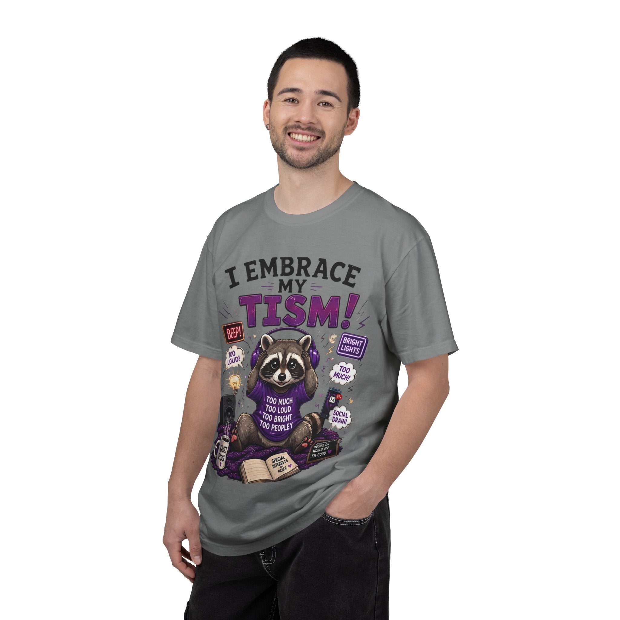 Autism Awareness T-Shirt I Embrace My Tism Raccoon Design