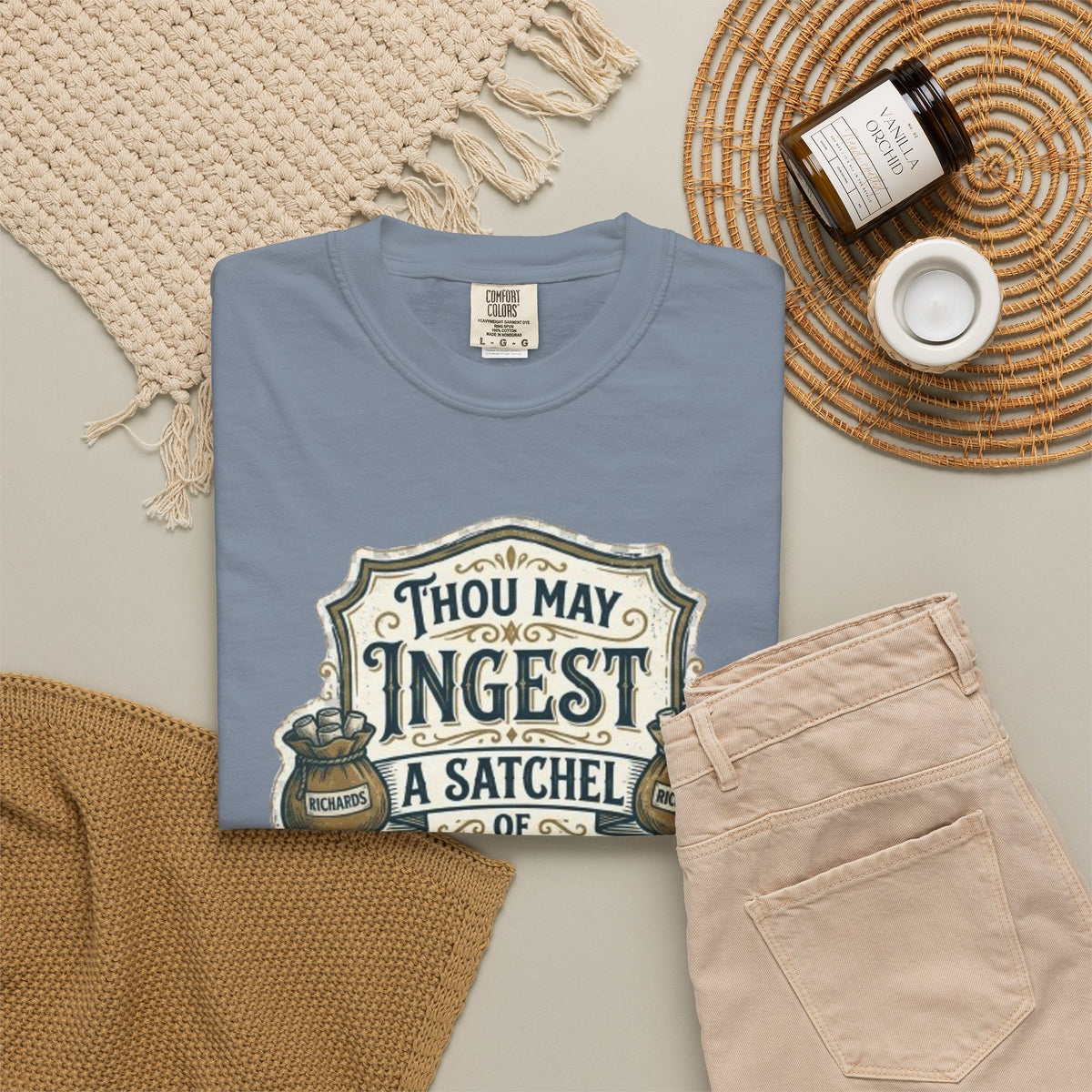 Tee Shirt Thou May Ingest a Satchel of Richards Vintage Apothecary Graphic
