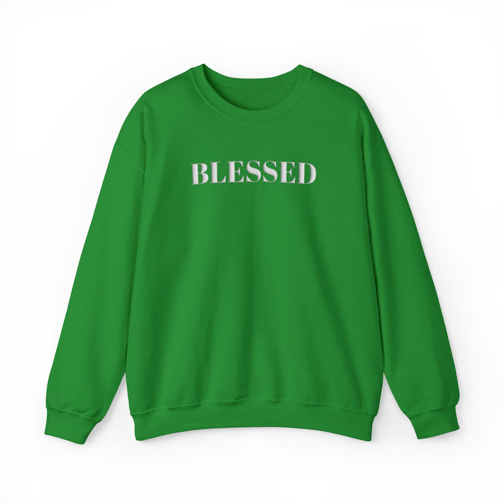 Blessed Puff Print Sweatshirt, Christian Sweatshirt for Women, Faith Based Crewneck, Raised Letter Sweater, Christian Gift for Her