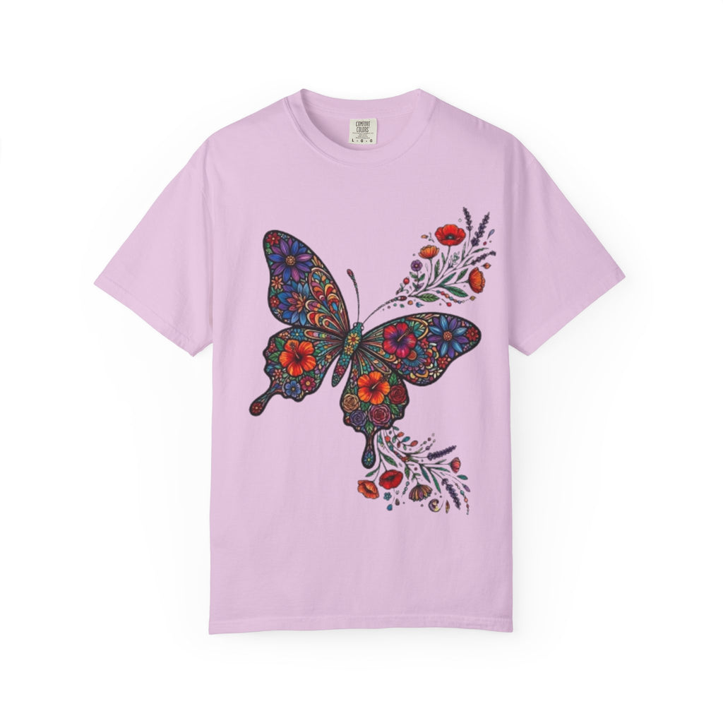 Floral Mosaic Butterfly T Shirt