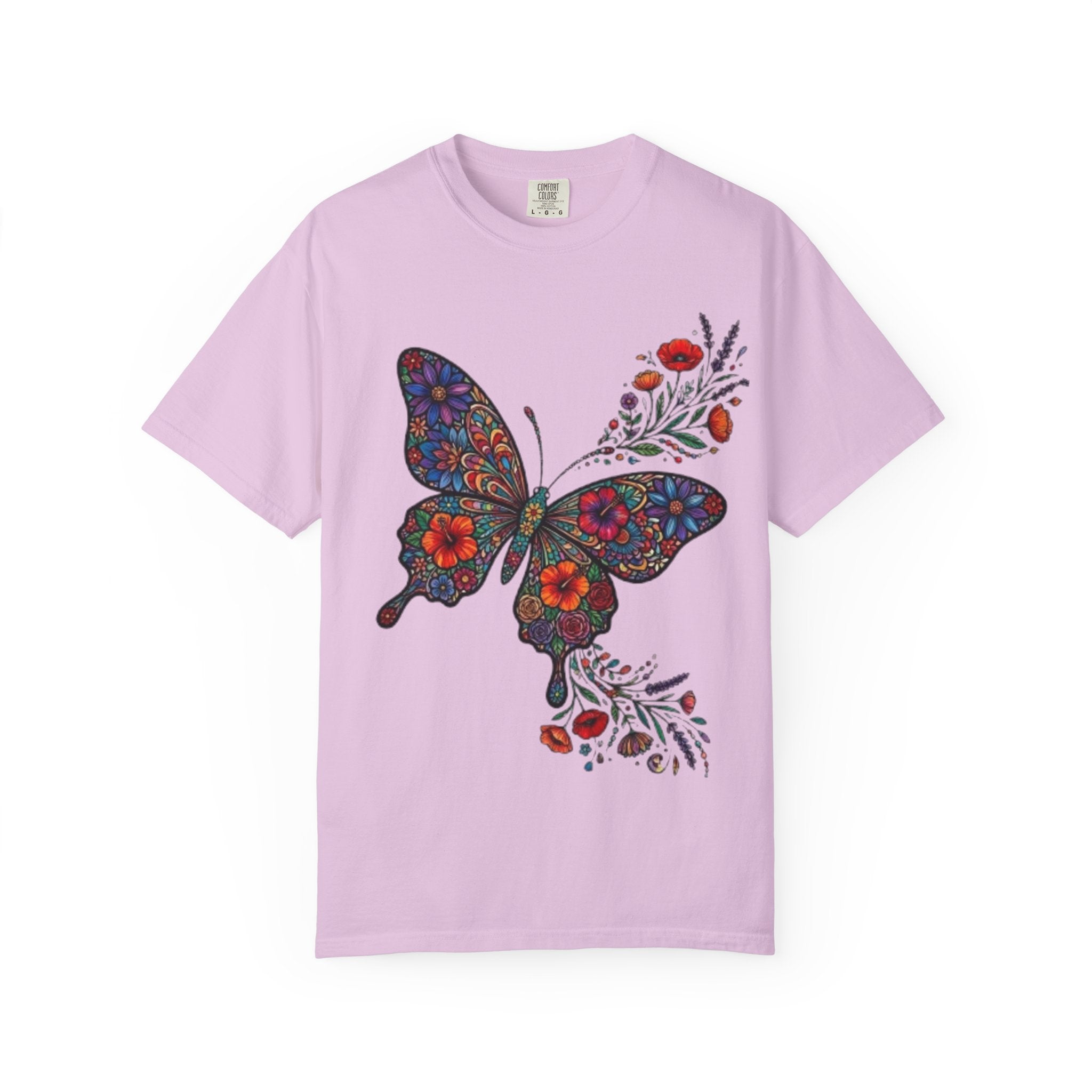 Floral Mosaic Butterfly T Shirt