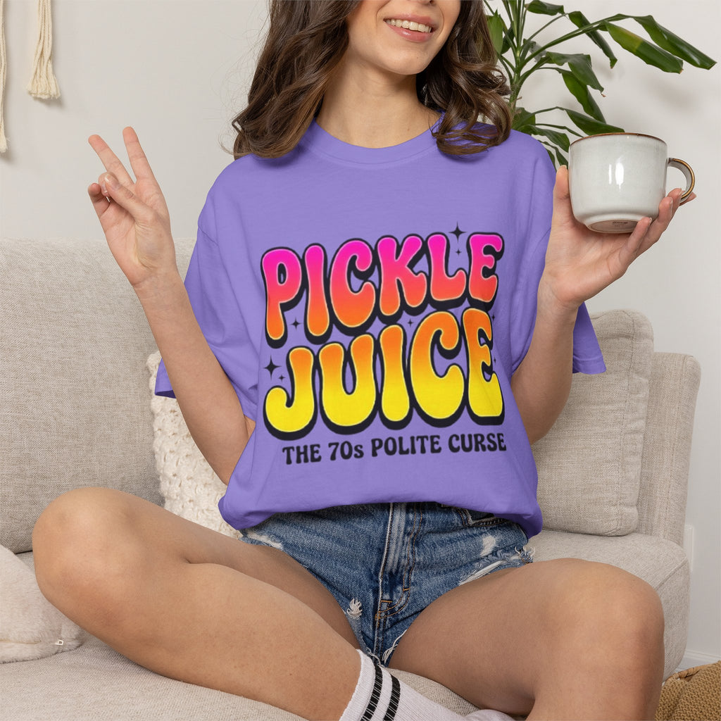 Pickle Juice Retro T-Shirt The 70s Polite Curse Vintage Graphic Tee