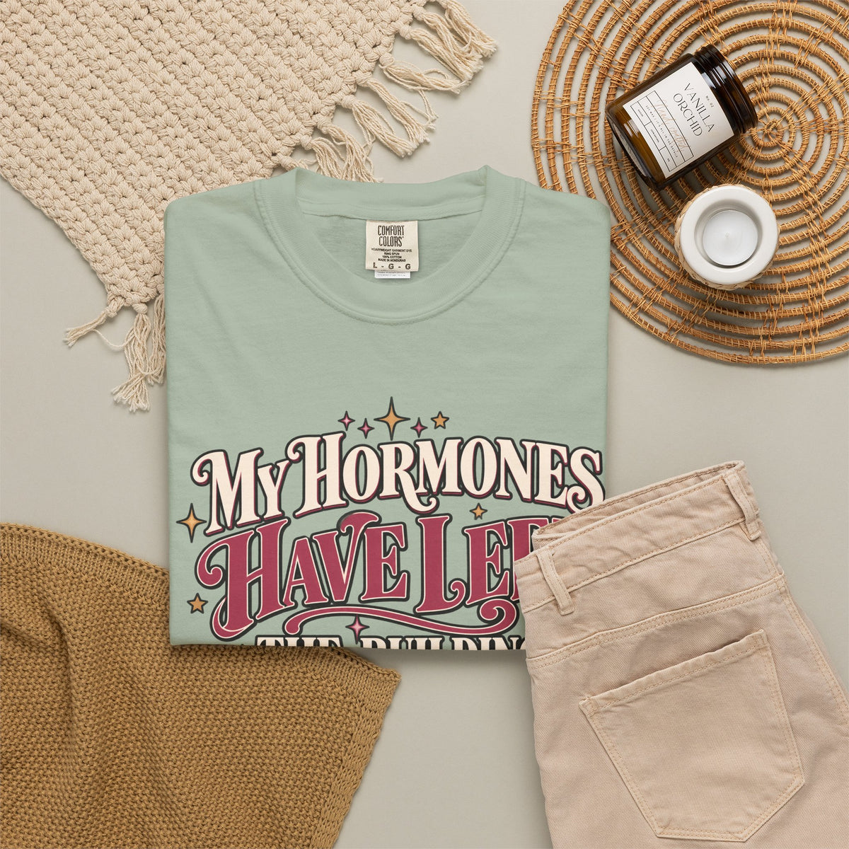 Funny Menopause Shirt, My Hormones Have Left the Building Tee, Hormone Humor T-Shirt, Menopause Gift for Women, Women Over 40 50 Shirt