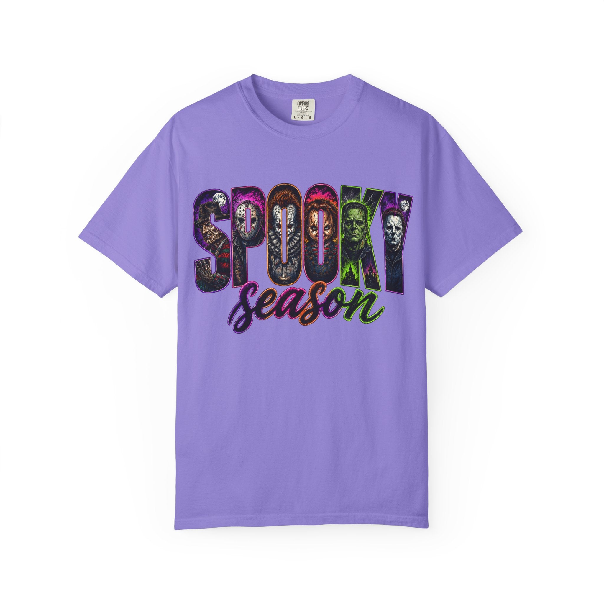 Spooky Season Graphic T Shirt Halloween Horror Movie Mask Design