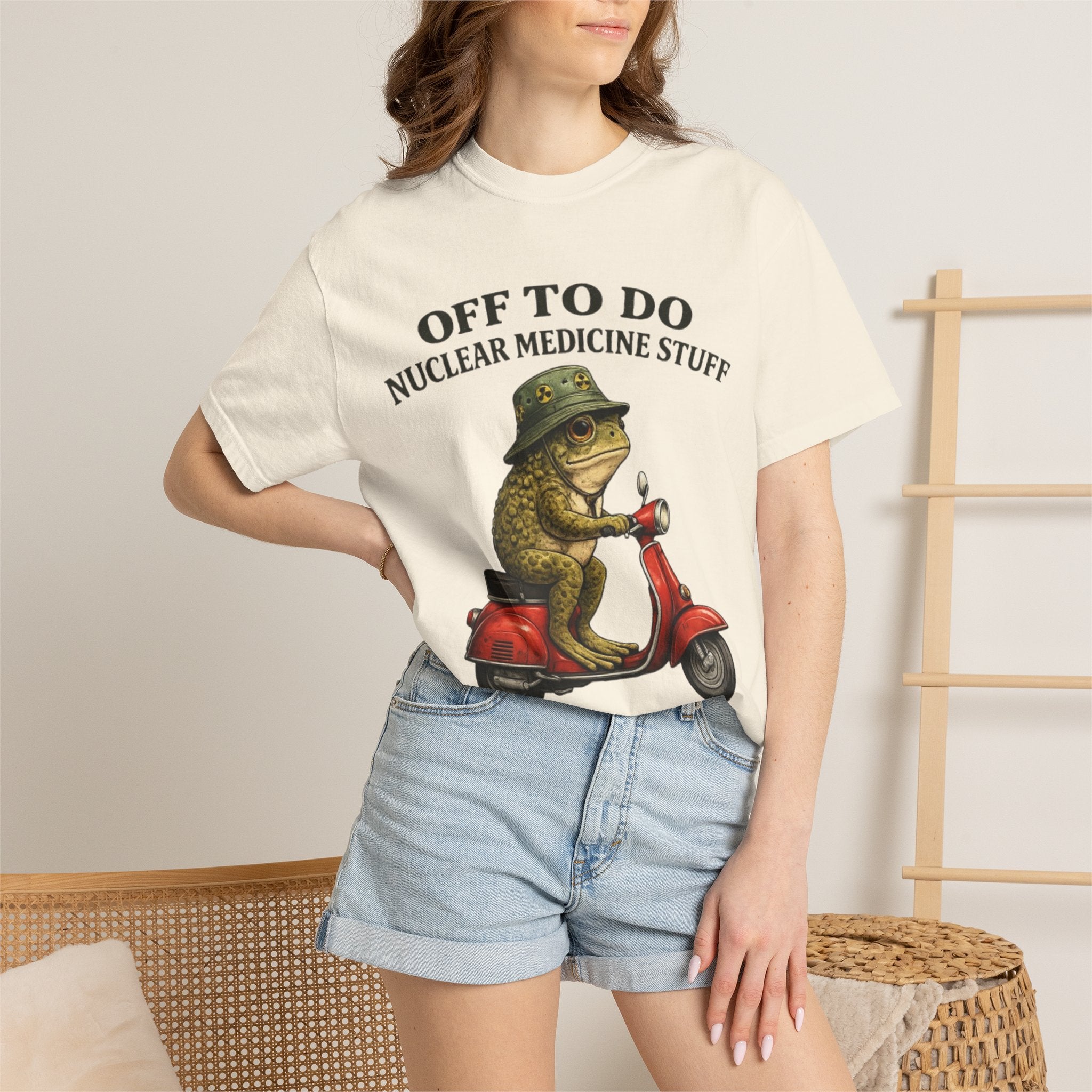 Nuclear Medicine Frog Scooter T-Shirt  Off To Do Nuclear Medicine Stuff