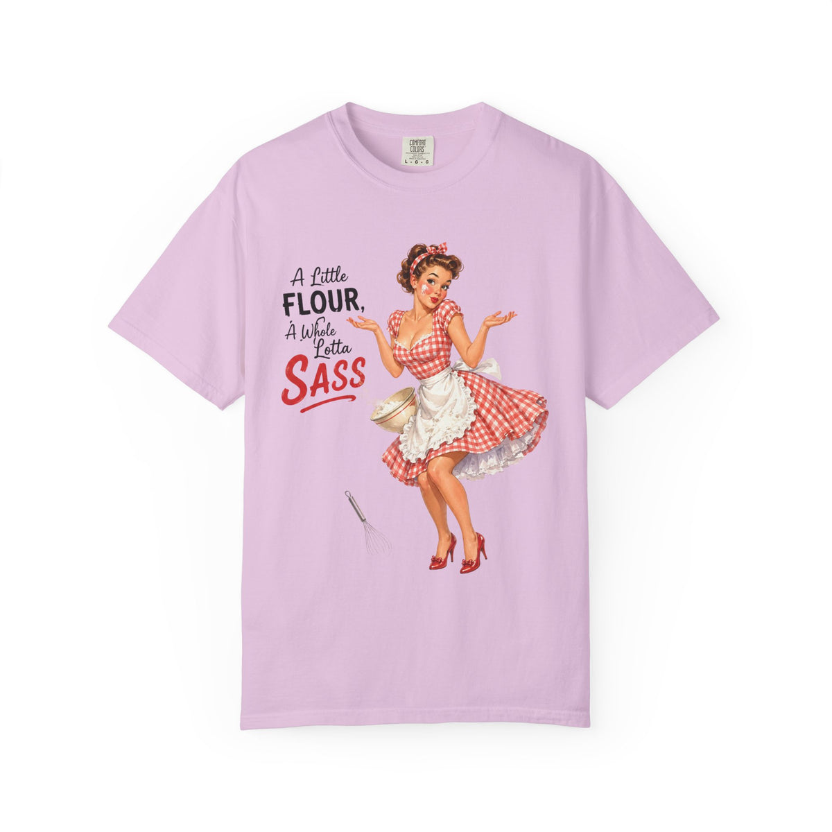 Vintage Pin Up Kitchen T Shirt A Little Flour A Little Sass