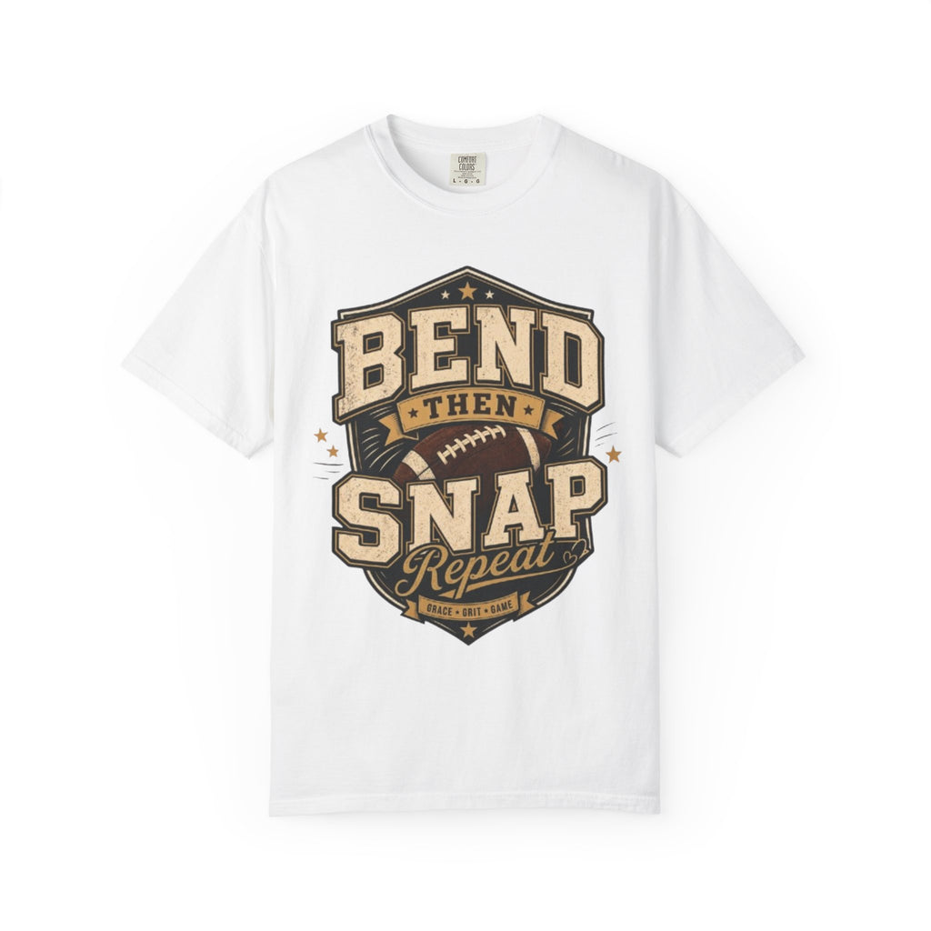 Football Bend Then Snap Repeat Graphic T Shirt Vintage Athletic Tee for Players and Fans
